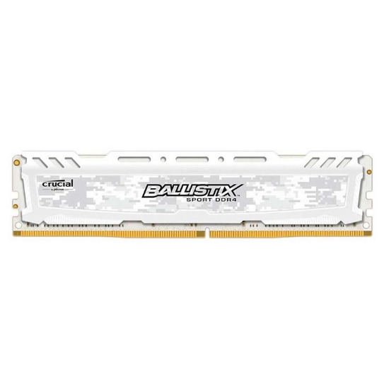 Imagem de MEMORIA DESKTOP BALLISTIX SPORT 16GB - DDR4 2400 MHZ - CL16 - PC419200 - UDIMM - BRANCA- MICRON