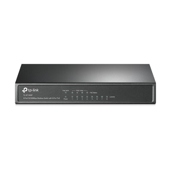 Imagem de TL-SF1008P         TP-LINK SWITCH 8 PORTAS 10/100 FAST ETHERNET COM 4 PORTAS POE