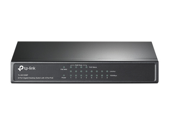 Imagem de TL-SG1008P          TP-LINK SWITCH GIGABIT 10/100/1000 - 8 PORTAS - POE