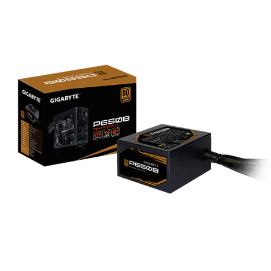 Imagem de FONTE GIGABYTE P650B - 650W 80 PLUS BRONZE - ATX - COM CABO - GP-P650B/BR