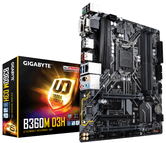 Imagem de MB P/INTEL, LGA1151 8ª GERAÇÃO, CHIPSET B360, 64GB, 4 DDR4, uATX - B360M D3H