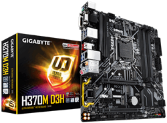 Imagem de MB P/INTEL, LGA1151 8ª GERAÇÃO, CHIPSET H370, 64GB, 4 DDR4, uATX - H370M D3H