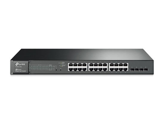 Imagem de T1600G-28PS     TP-LINK SWITCH SMART POE GIGABIT 24 PORTAS  4 SLOTS SFP JETSTREAM - T1600G-28PS TL-SG2424P