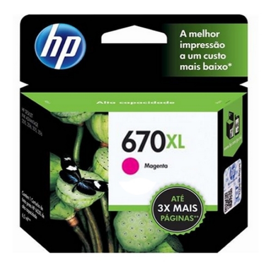 Imagem de CARTUCHO DE TINTA HP 670 XL MAGENTA