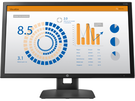 Imagem de MONITOR HP V24B - 23,6" C/ AJUSTE DE ALTURA - 3 ANOS