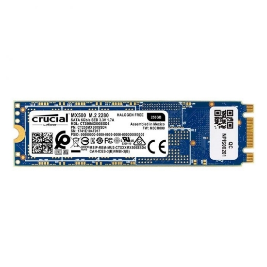 Imagem de CT250MX500SSD4 I  -  SSD 250GB CRUCIAL MX500 M.2 Type 2280