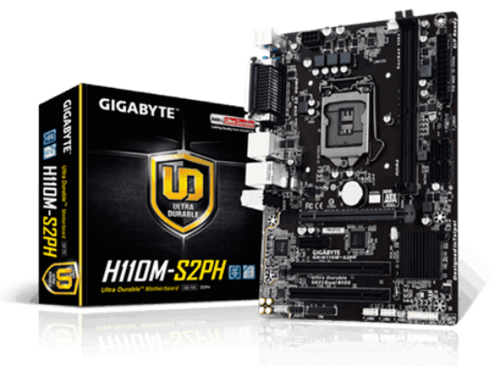 Imagem de MOTHERBOARD GIGABYTE PARA INTEL - H110 - GA-H110M-S2PH DDR4