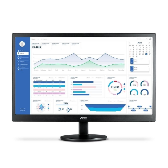 Imagem de AOC MONITOR 21,5" LED WIDE E2270SWHEN HDMI/VGA PRETO VESA (100X100)                                                                                                                                                                             