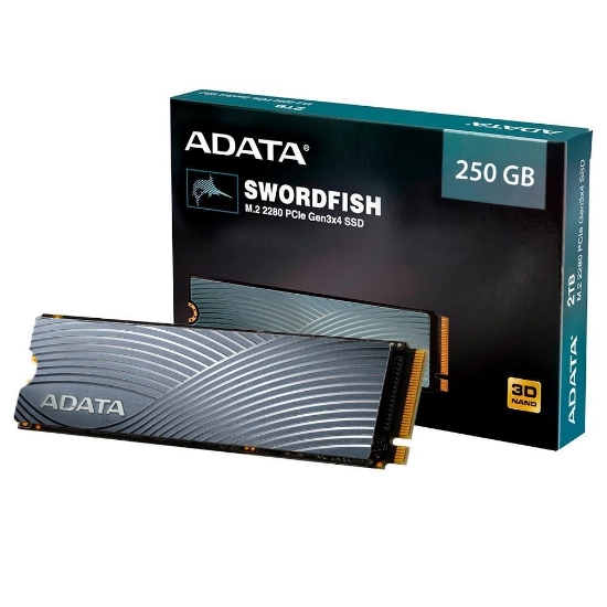 Imagem de SSD ADATA ASWORDFISH 250GB NVME M.2 PCIE COM DISSIPADOR