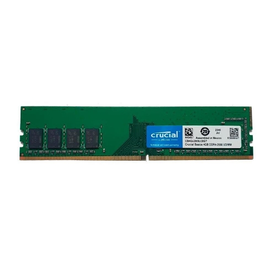 Imagem de MEMORIA CRUCIAL BASICS DESKTOP 4GB 2666 MHZ, DDR4, CL19 - CB4GU2666