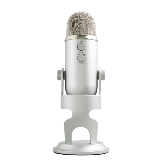 Imagem de MICROFONE CONDENSADOR USB BLUE YETI PRATA