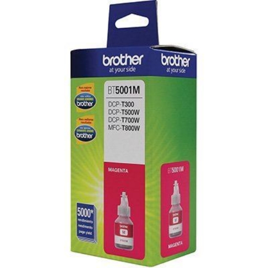 Imagem de BROTHER GARRAFA DE TINTA MAGENTA BT5001M PARA ATE 5000 IMPRESSOES                                                                                                                                                                               