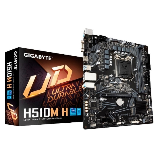 Imagem de H510M H IN  MOTHERBOARD GIGABYTE H510M H INTEL LGA1200, MATX, DDR4 - H510M H  (10 E 11 GERACAO )