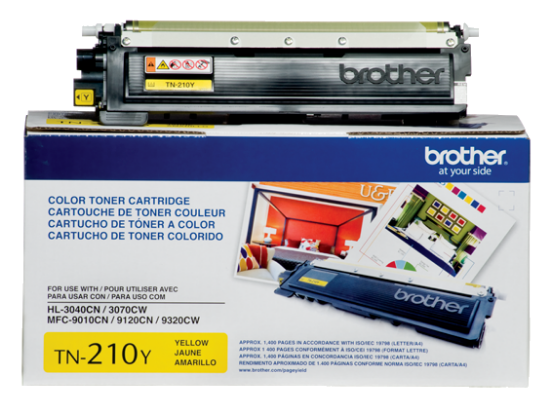 Imagem de BROTHER TONER AMARELO TN210YBR COM RENDIMENTO PARA ATE 1400 IMPRESSOES