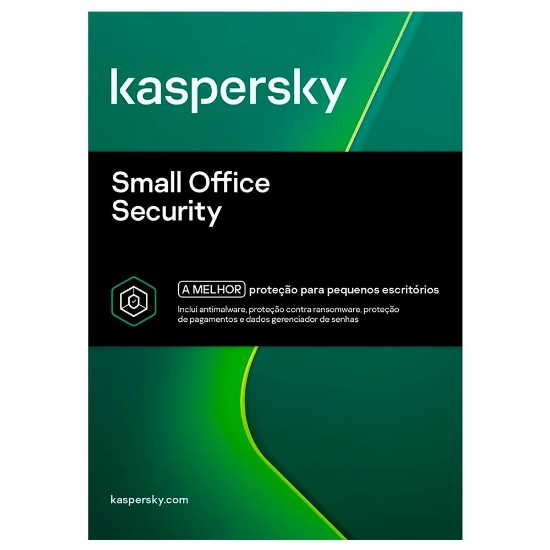 Imagem de KASPERSKY SMALL OFFICE SECURITY BR; 5 DISPOSITIVOS MOVEIS / DESKTOPS / USUARIOS; 1 FILE SERVER; 2 ANOS (RENOVACAO) ESD