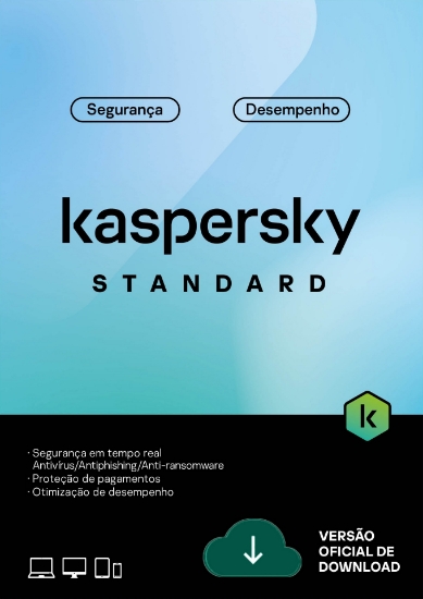 Imagem de KASPERSKY ANTIVIRUS STANDARD BR; 1 DISPOSITIVO; 2 ANOS ESD