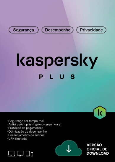 Imagem de KASPERSKY ANTIVIRUS PLUS BR; 1 DISPOSITIVO; 1 CONTA KPM 1 ANO ESD