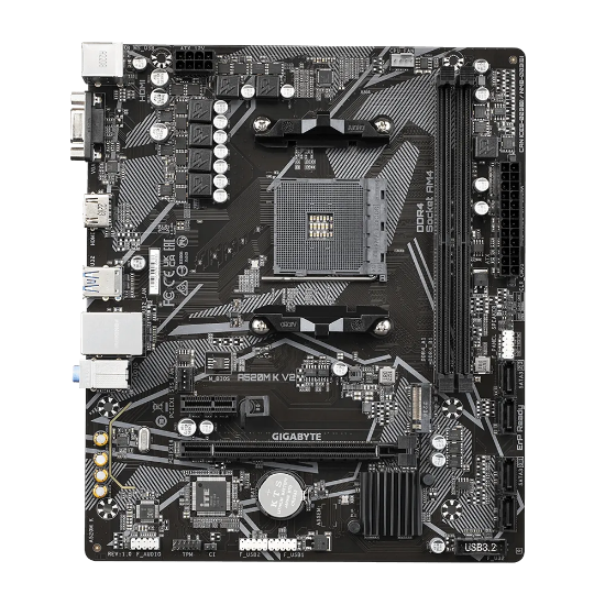 Imagem de PLACA MAE GIGABYTE A520M K V2 (REV. 1.0)  CHIPSET AMD A520 AM4, MATX, DDR4 - A520M K V2 1.0                                                                                                                                                     