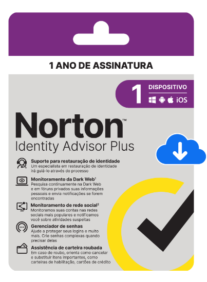 Imagem de NORTON ADVISOR PLUS - 1 USUARIO; 1 DISPOSITIVO - 12 MESES ESD