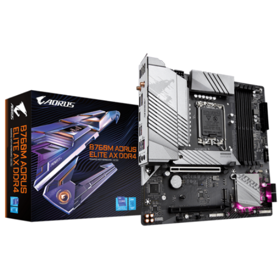 Imagem de PLACA MAE B760M AORUS ELITE AX DDR4 WIFI SOCKET INTEL LGA1700 14ª 13ª E 12ª GERACAO - B760M A E AX DDR4