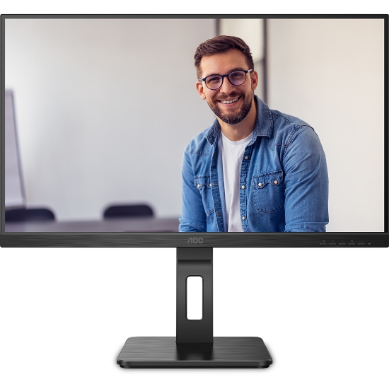 Imagem de AOC MONITOR 27" FHD IPS 27P2Q, 75HZ, 4MS, HDMI/VGA, VESA, ALTO-FALANTE, AJUSTE DE ALTURA E PIVOT PRETO                                                                                                                                          