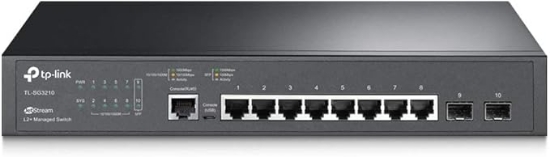 Imagem de SWITCH GERENCIAVEL GIGABIT L2+ DE 10 PORTAS POE COM 2 PORTAS 10GE SFP+ - TL-SG3210XHP-M2