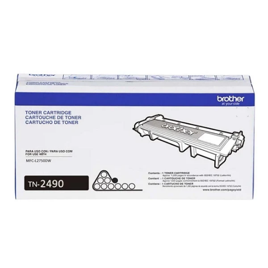 Imagem de BROTHER TONER PRETO TN2490BR RENDIMENTO APROXIMADO 4500 PAGINAS