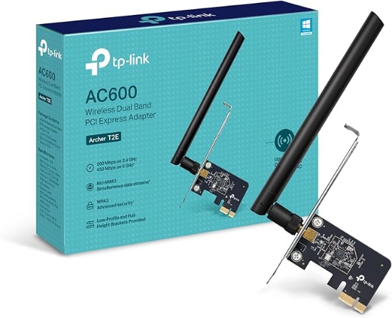 Imagem de Adaptador PCIe AC600 Dual Band Archer T2E - Wi-Fi Rápido e Estável