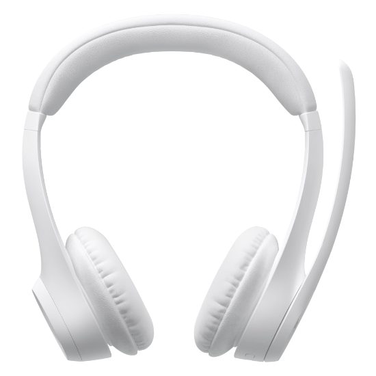 Imagem de Headset Sem Fio Logitech Zone 300 Branco | Áudio Profissional e Conforto