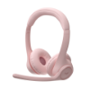 Imagem de Headset Sem Fio Logitech Zone 300 Rosa - Áudio Premium e Conforto