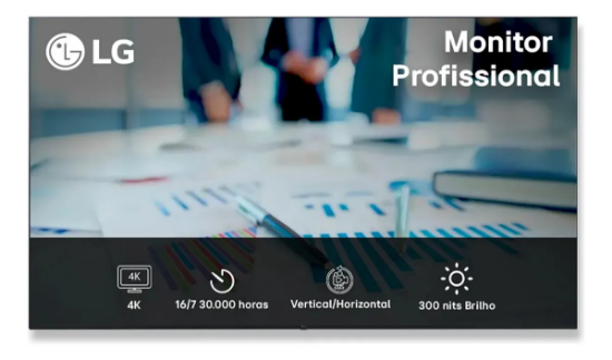 Imagem de Monitor LG LFD 43" UHD 4K 43UL3J-M IPS Stand Alone HDMI/USB 300 Nits